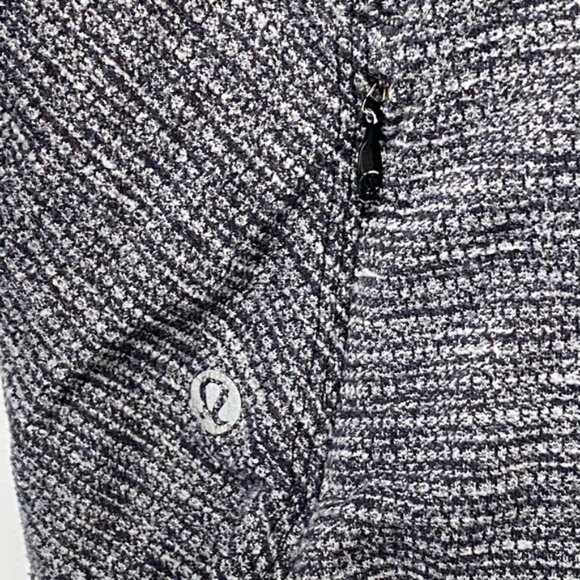 Lululemon Kanto Catch Me Long Sleeve Coco Pique Black & White — Size 4 - Picture 12 of 12